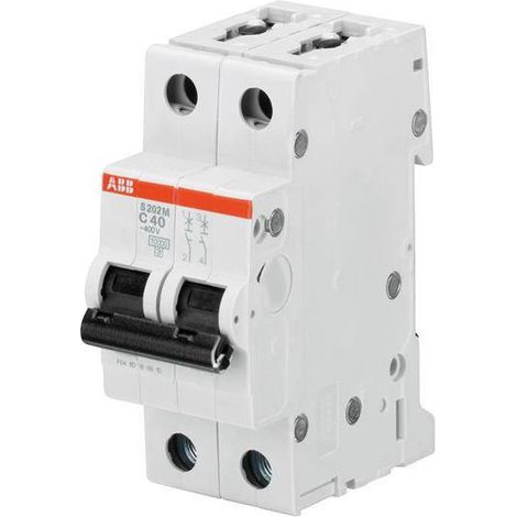 Disjoncteur S202M 2P 2A Courbe K Raccordement à vis - 15KA (2Modules) 2CDS272001R0277 ABB 354279 (1/2)