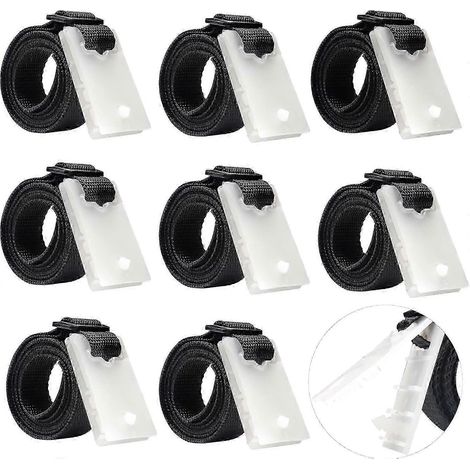 Lot de 8 sangles de maintien, accessoires pour enrouleur de bâche solaire, jeu de roues pour parasol, sangles de serrage pour bâche de piscine, pour bâches de piscine (1/4)