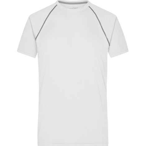 James & Nicholson Funktions-Shirt Herren JN496 Gr. 2XL white/silver