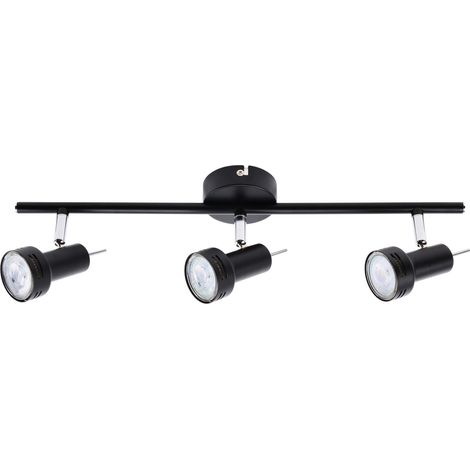 Primaster Deckenstrahler 3er LED Spot New York GU10 8 x 48 x 12 cm schwarz Deckenlampen & Kronleuchter (1/2)