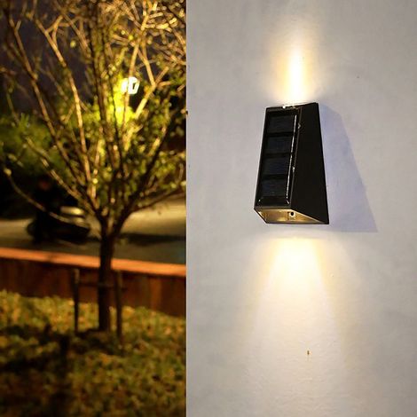 Lampe Murale Solaire - Éclairage Extérieur Cour Jardin Villa - Projecteur Lavage de Mur - IP65 - 3 LED - Batterie Ni-MH 1,2 V 300 mAh - 1 Pièce (1/5)