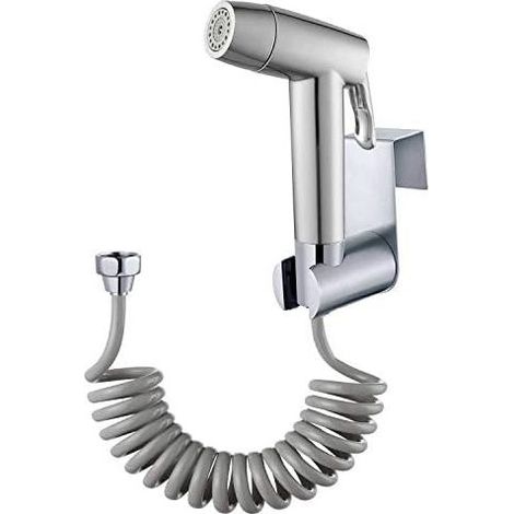 Bidet-Sprühgerät für Toilette – mit Wassertankhaken und 150 cm langem, teleskopierbarem, flexiblem ABS-Duschschlauch, Sanitärinstallation, Toiletten, Badezimmer-Sprühpistole (1/5)