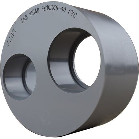 First Plast – Tampon de réduction double mâle-femelle 110/50/40 mm – Raccord PVC pour évacuation eaux usées – Conformité NF – Taux d'expansion 800% (1/4)