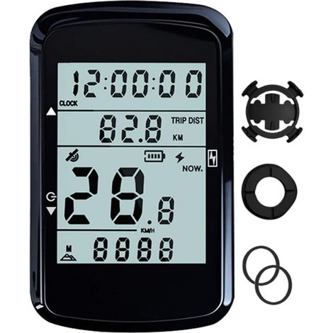 Compteur Vélo GPS Sans Fil Écran LCD 24 Pouces Rétroéclairé Mode Toujours Allumé Positionnement Satellite Parfait Pour Balades Matin Soir AUTRES (1/3)