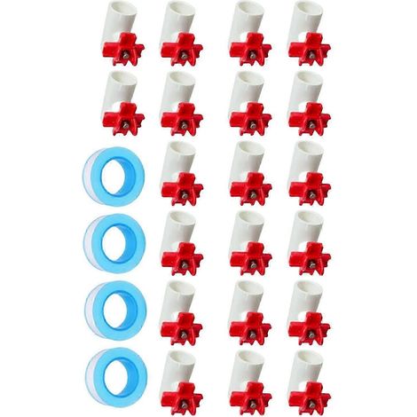Abreuvoir sécurisé pour volailles, mécanisme à ressort, bol d'eau simple pour poules, anti-fuite, multicolore (1/5)