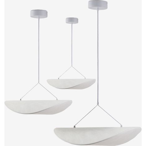 Set de 3 lámparas de techo colgantes LED en tela Zelvon SKLUM        (1/5)