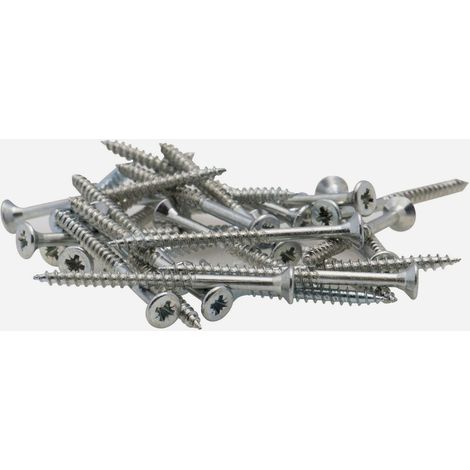 Vis à bois tête fraisée PZ zinguée Viswood filet total 6x50 mm (x50 vis)