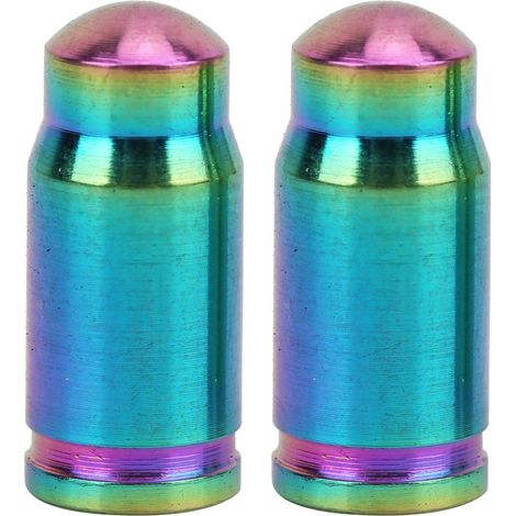 2 pièces Bouchon de Valve en Alliage de Titane pour Vélo, Couvre Poussière Coloré pour Valve Française, Accessoires Cyclisme (1/5)