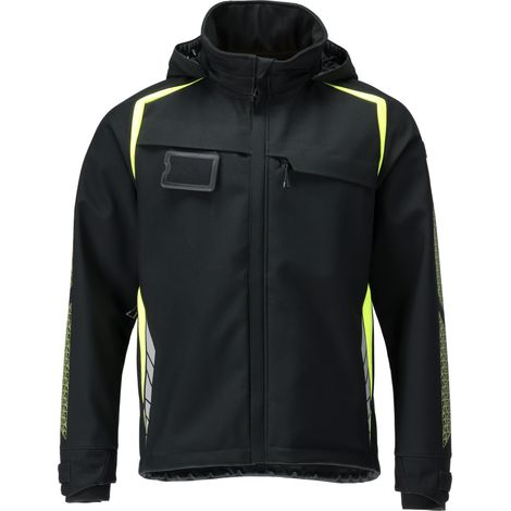 Mascot Softshelljacke with hood ACCELERATE SAFE 23002-246 Gr. 2XL black/hi-vis yellow (1/4)