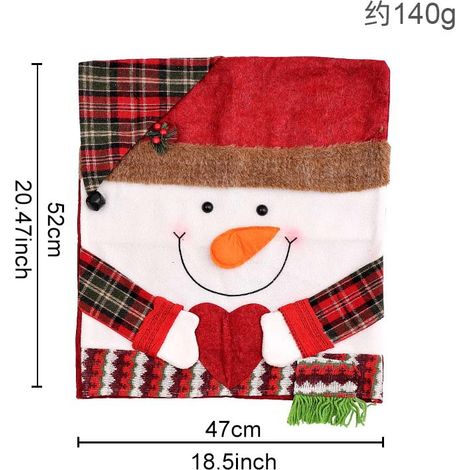 Décorations de Noël, housses de chaises avec chapeaux, housses de tabourets, housses de chaises en peluche, décoration intérieure européenne et américaine, mini foulards de Noël