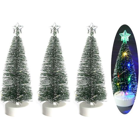 Vielseitiges Mini-Weihnachtsbaum-Set mit Lichterkette, DIY-Weihnachtsbaumschmuck für Bastelbegeisterte und festliche Dekoration (1/5)
