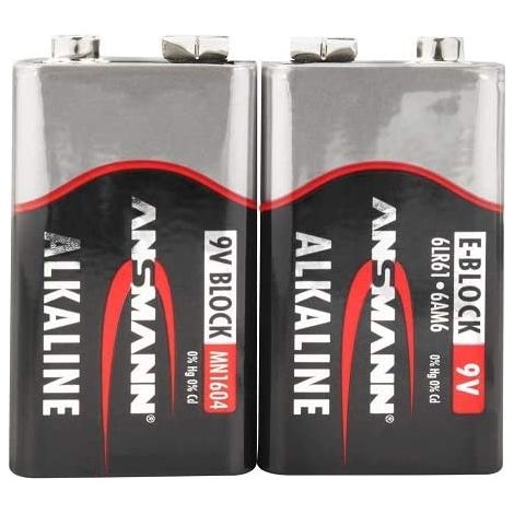 Ansmann 6LR61 Red-Line Pila 6LR61 (9V) alcalina(s) 9 V 2 ud (1/2)