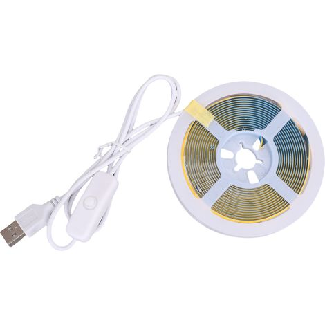 Striscia LED COB 3m Bianca Calda 800lm/m – Impermeabile IP65, Autoadesiva e Flessibile – Design Moderno con Luce Uniforme – Ideale per Interni, Cucina e Bagno (1/5)