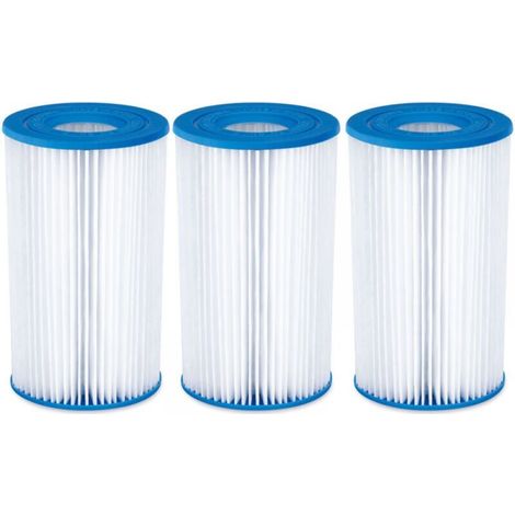 3 Pack Swimming Pool Air Conditioning Filter Cartridges, Various Series Filter Water Pump Accessories, Circulation Filter Cartridges (1/4)