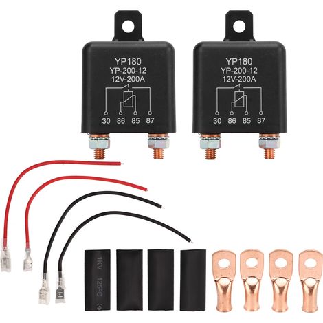 de 2 relais de démarreur 12 V 4 broches 200 A SPST robustes