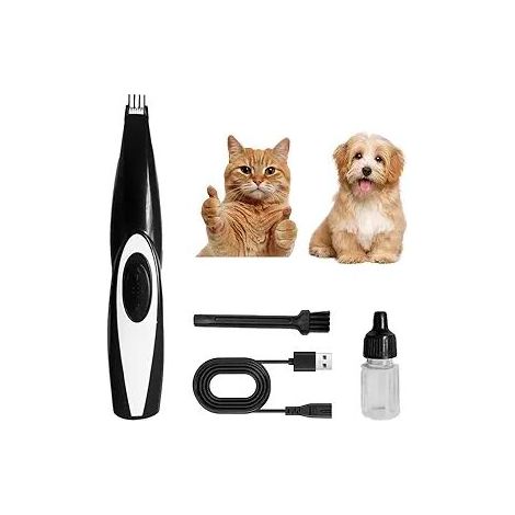 Tondeuse à poils électrique pour animaux de compagnie, sans fil, USB, petite tondeuse pour chiens, soins des pattes, oreilles, yeux et visage-AquaForge (1/5)
