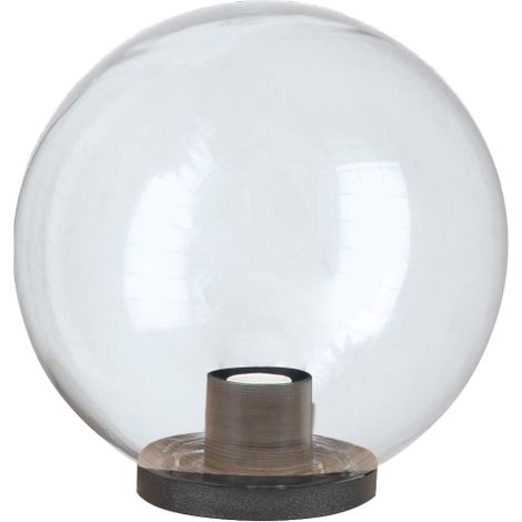 Lampadaire lanterne 30 cm en résine transparente antichoc – Pour extérieur – Résistant aux intempéries – Éclairage décoratif jardin – Velamp