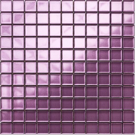 Ilcom mosaico in vetro su rete per bagno e cucina 30cm x 30cm - Pink agata (1/5)