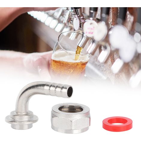 Accessoires pour robinet de bière pression maison : kit de joint coudé et écrou pour tuyau de tirage. (1/5)