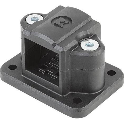 KIPP Rohrverbinder mit Flansch Thermoplast für Vierkantrohre Stahl 30 (1/3)