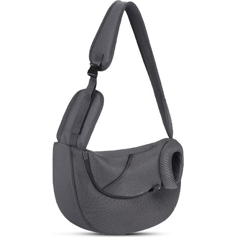 Sac de transport pour chien ajustable en cuir, housse de voyage avec poche, pour petit chien et chiot