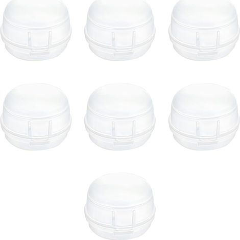 XEPHO 7 Pièces Couvre-boutons de Cuisinière Gaz pour Sécurité, Blanc PP (1/5)