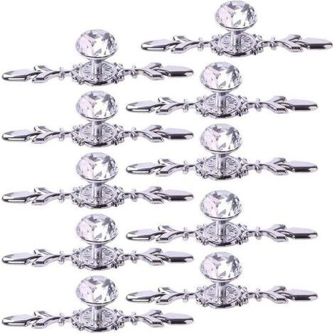 Kristall-Schubladengriffe, 10 Stück, 12 cm große Diamant-Schrankknöpfe, Schrankgriffe, Kleiderschrankgriffe, Küche, Schlafzimmer, Badezimmer, Möbelbeschläge (1/4)