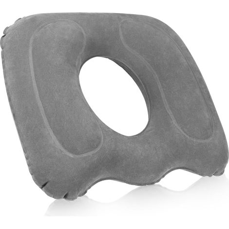 Coussin de siège gonflable 4539cm, oreiller portable, hauteur réglable, oreiller hémorroïdaire pour le coccyx, les douleurs dorsales et les maux de dos, pour la maison, la voiture, la chaise ou le fau (1/5)