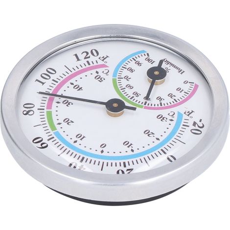 Thermomètre d'intérieur mini, durable, à aiguille, sans pile, pour la maison. Moniteur de température et d'humidité. (1/5)