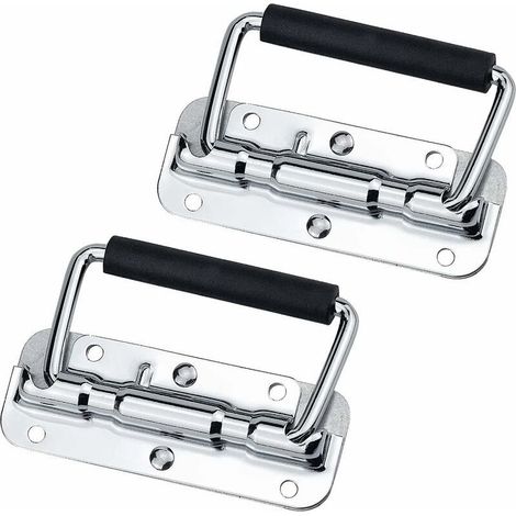Poignée, Porte en Métal Extracteur Poignée, Poignée Pliante à Ressort, Poignée de Coffre en Métal(2pcs) (1/5)
