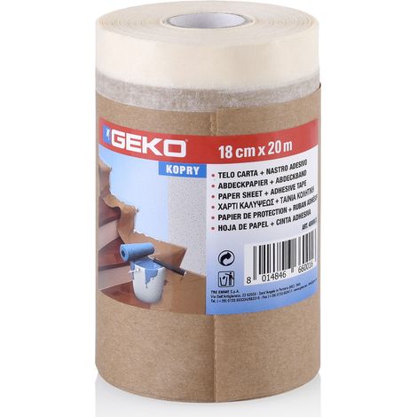 Papier de masquage protection peinture 20 M Conditionnement: 180MM