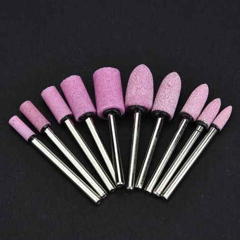 100 Pièces Meule de Polissage en Pierre à Tige Rose 3mm pour Outil Rotatif (1/5)
