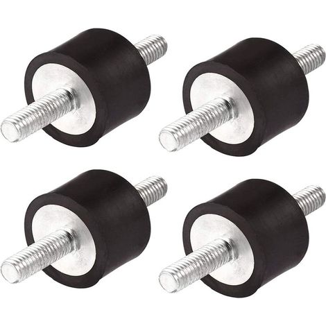 M8 30 x 20 Lot de 4 tampons en caoutchouc isolants anti-vibrations pour compresseurs d'air, moteurs diesel, pompes à eau (1/5)