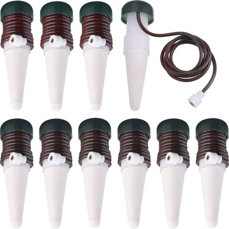 Kit irrigation goutte à goutte 10 pièces, arrosage automatique pour plantes intérieur et extérieur, système de libération lente sans surveillance (1/5)