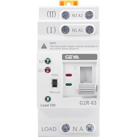 Mini ATS Interrupteur de transfert double alimentation automatique/manuel,interrupteur solaire avec protection de tension alimentation sans coupure montage rail DIN(2P 40A CA220V) (1/5)