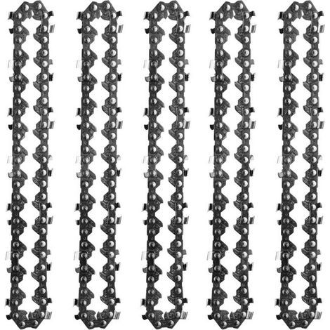 4 Stück 4 Zoll 1/4 Zoll Kettensägenketten, kompatibel mit Mini-Akku-Kettensägen, 4 Zoll, 28 Treibglieder, 10 cm (1/4)