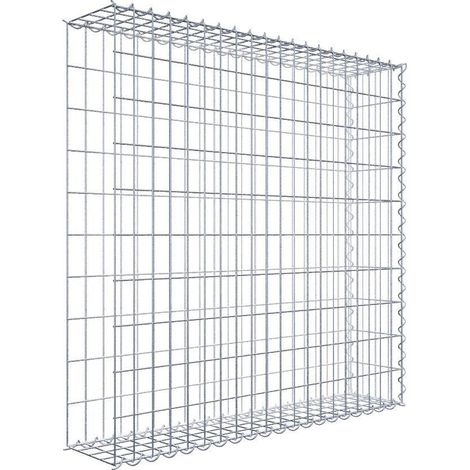 Gabiondeco - Gabion - Element de prolongation en longueur 100 cm x 100 cm x 20 cm (L x H x P). maille 5 x 10 cm. Spirale. Avert.: il manque une grille - Made in Germany (1/5)