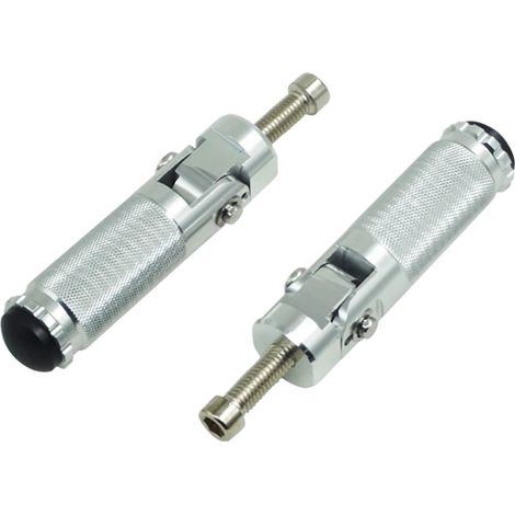 Applicable Motorcycle Pédales Repose-Pieds Pliable Universel Aluminium CNC pour Moto Pédale Repose-Pieds Pédale Moto(Silver) (1/5)