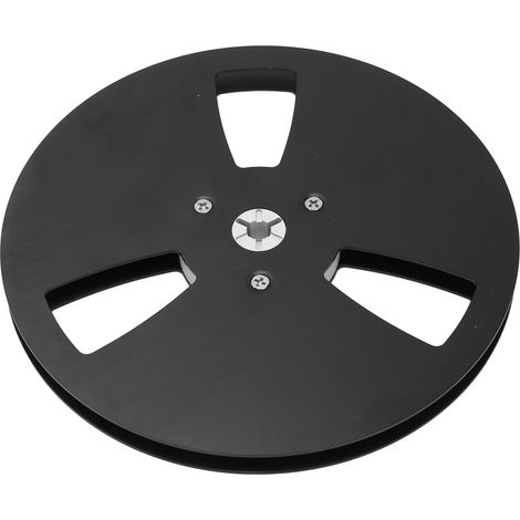 Bobine Universelle 1/4" 7" Aluminium 3 Trous pour Bobineuse NAB Noir (1/5)