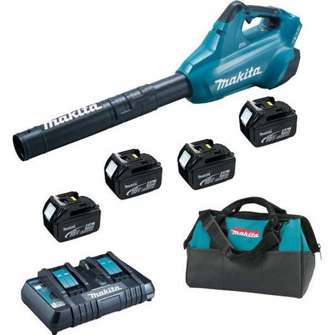Makita - Soplador de hojas AKU de 18 V, 4 baterías 5,0 Ah LXT, cargador DUB362PT4X (1/5)
