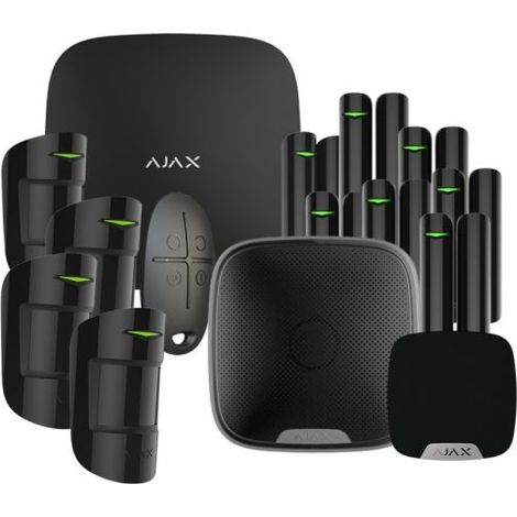 Ajax Kit antifurto wireless nero HUB GSM(2G) + 4 SENSORI + SIRENE + 7 CONTATTI - 38169 - 20287