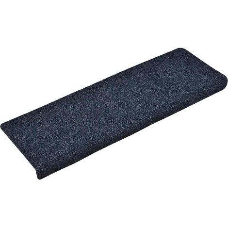 Maison Exclusive - Tappetini per scale autoadesivi 30 pz 65x21x4 cm blu bordo rettangolare