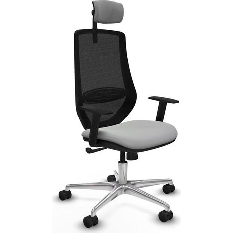 Piqueras y Crespo Mardos chaise bureau gris clair ergonomique