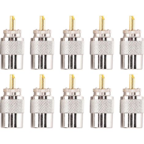 10 connecteurs RF, connecteurs UHF mâles RG8 et RG58, connecteurs de câble, connecteur d'antenne PL259 (1/5)