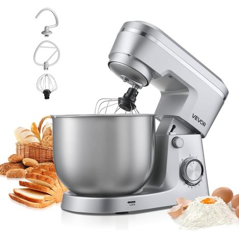 1500W 5,7 L Robot Pâtissier Batteur sur Socle 10 Vitesses pour Pétrir et Fouetter en Cuisine Familiale (1/5)