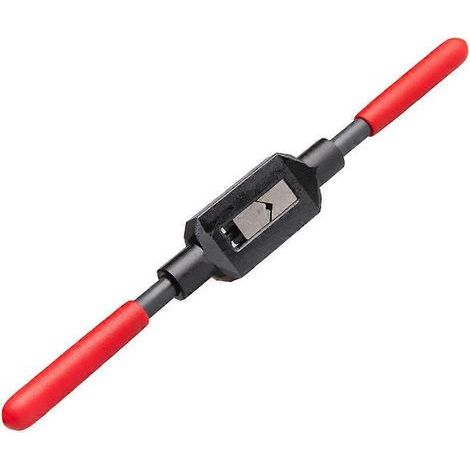 Verstellbarer Gewindebohrerschlüssel, robustes Gewindeschneidwerkzeug, praktisches Handwerkzeug (rot) - 18,5 x 3 cm - Rot (1/4)