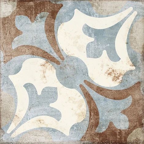 Carrelage sol effet carreaux de ciment 20x20 cm – Grès cérame émaillé – Résistant à l'humidité et au gel – Surface mate pour intérieur