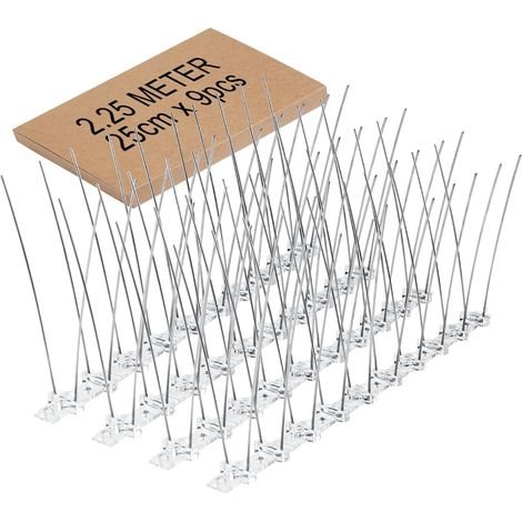 Pic Anti Pigeon Inoxydable 3M 12x25cm avec 24pcs Plastique Zip Attaches Anti-Oiseaux pour Effrayer Pigeons Moineaux Corbeaux Chats Respectueux des Animaux Pic Anti Oiseaux (1/5)