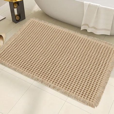 Tappetino da bagno super assorbente - antiscivolo - lavabile - morbido - base in gomma - 43 x 61 cm - tappetino da pavimento (1/5)
