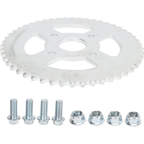Piñón trasero de 50 dientes y 40 mm y cadena 420 para minimotos BT200X y CT200U. (1/2)
